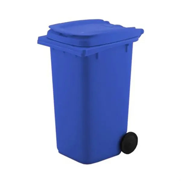 Mini Plastic Trash Can Bin Pen Holder with Lid