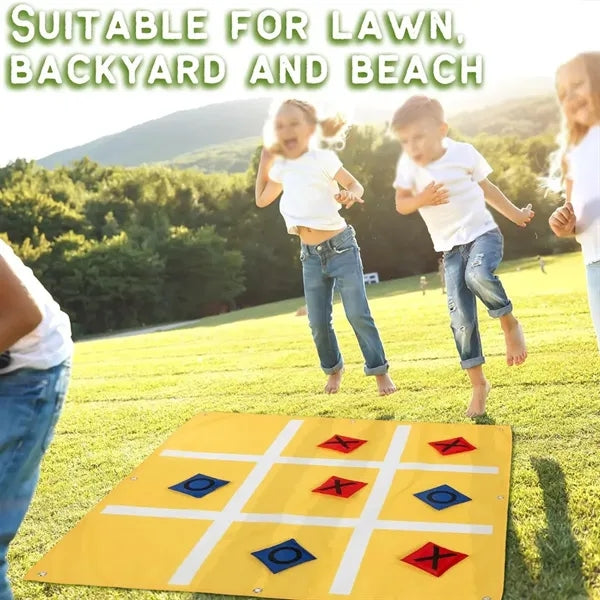 Outdoor indoor camping bean bag toss tic tac toe game set