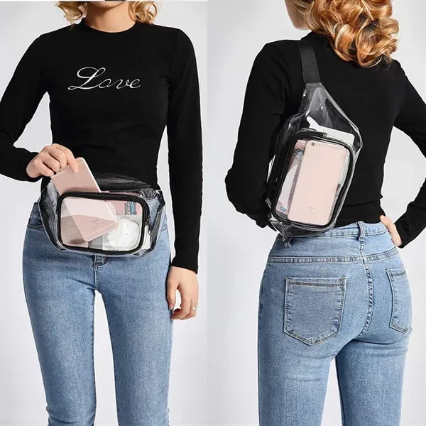 Durable 1-Compartment Clear PVC Stadium Approved Waist Pack