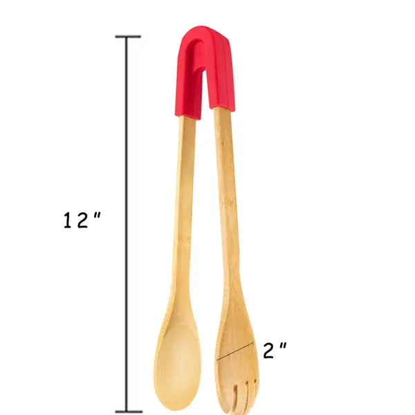 BPA Free Portable Bamboo Food Clip With Silicone Removable