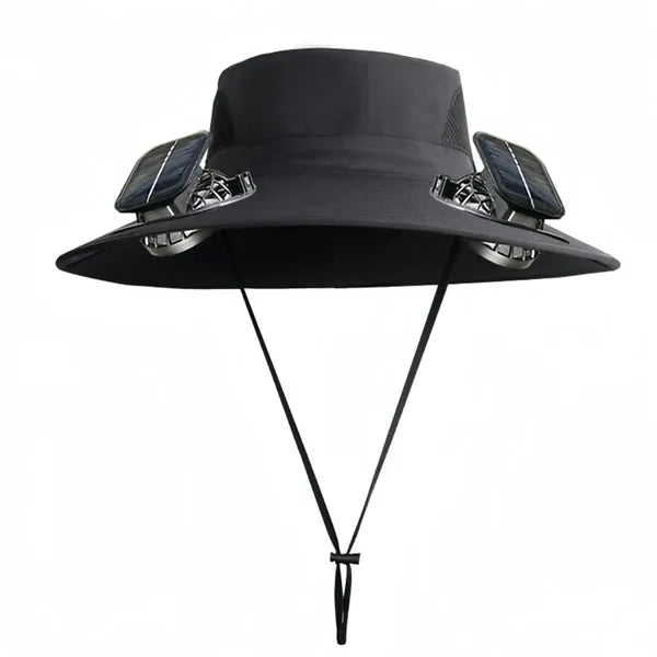 Wide Brim Sun Hats With 2 Solar Fan