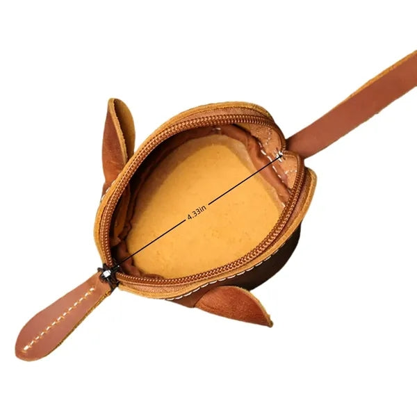 Genuine Leather Mouse Coin Purse Change Pouch Holder Cute
