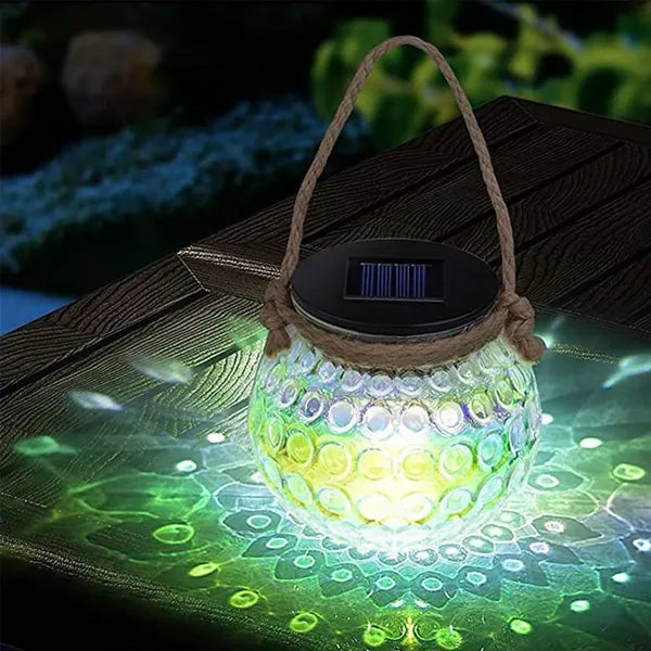 Glass Can Shape Solar Lamp