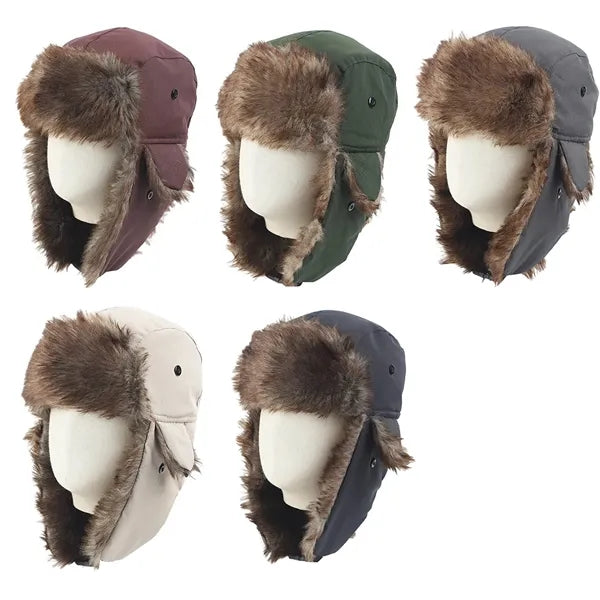 Warm Russian Trooper Hat Winter Skiing Cap Windproof