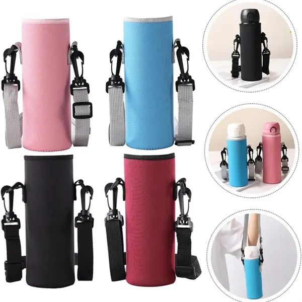 Water Bottle Bag Carrier with Adjustable Strap