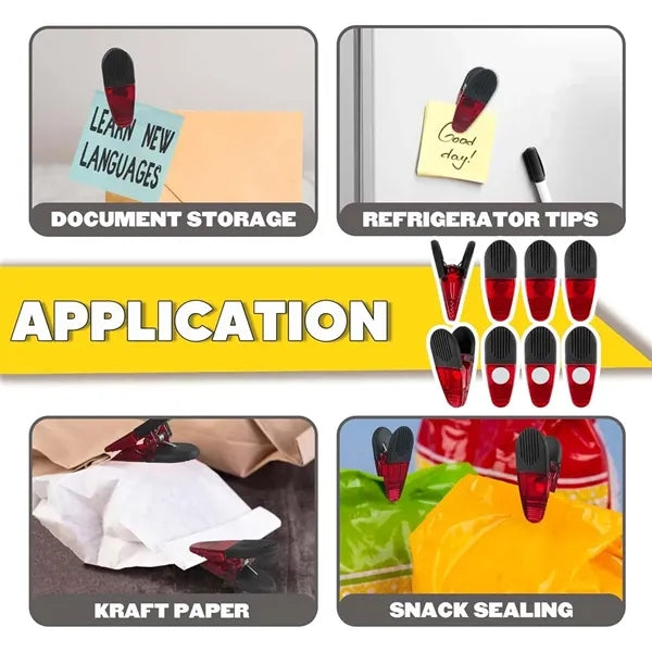 Kitchen gadgets food storage fridge magnet bag chip clips