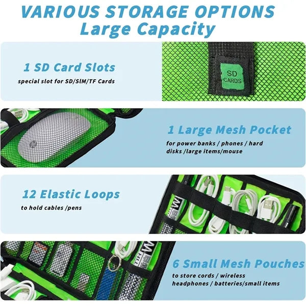 Portable Travel Cable Organizer