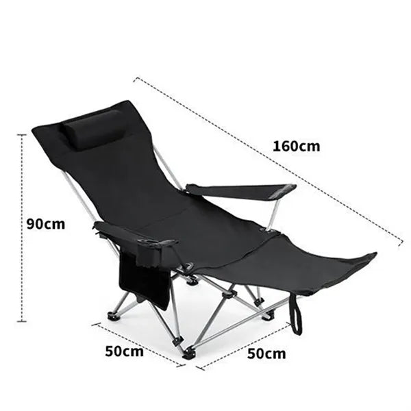 Outdoor Folding Chair with Detachable Footrest
