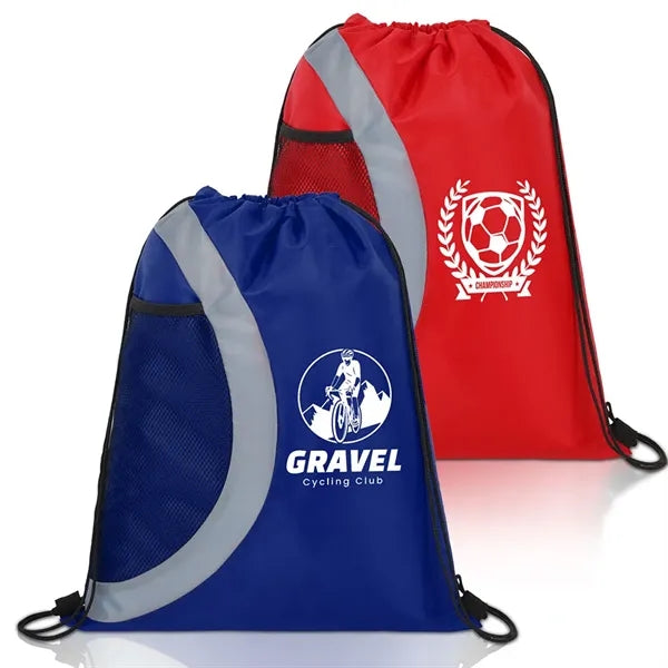 Arches Drawstring Backpack with Mesh Pocket Bottle Holder