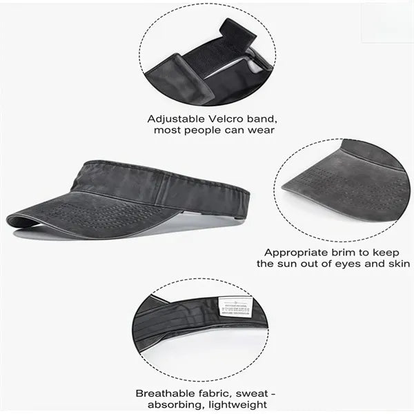 Cotton Sun Visor Adjustable Lightweight Women