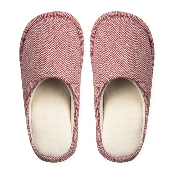 Men's Cotton Knit Slippers Lightweight Memory Foam Indoor
