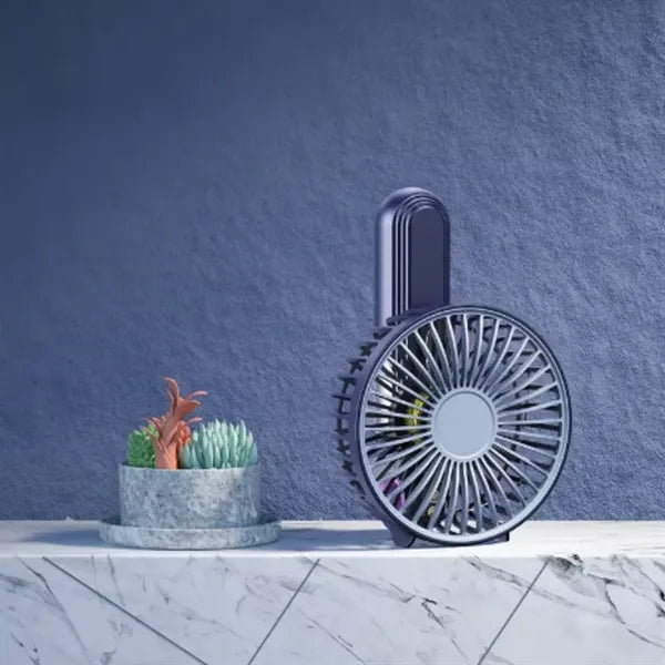 Compact Handheld Fan with Foldable Desktop Stand