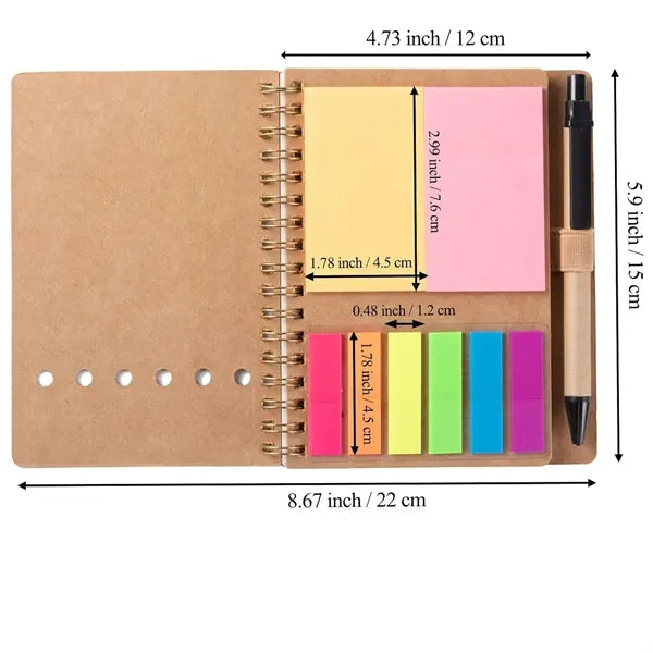 Sticky Notes Spiral Notebook