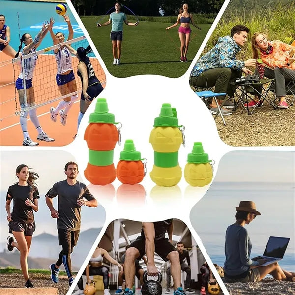 18oz Silicone Foldable Free Leakproof Outdoor Bottle