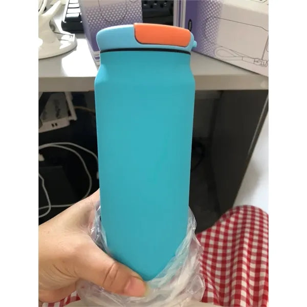 Rubber Coated Stainless Steel Coke Can Shaped Insulated Cup