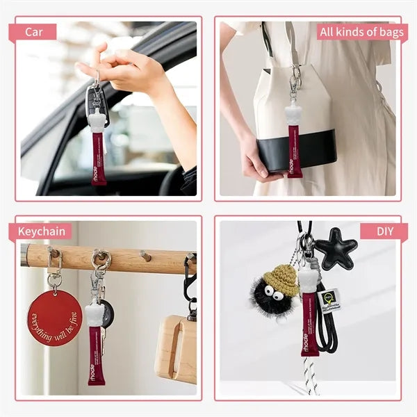 Lip Gloss Holder Keychains with Replacement Cover