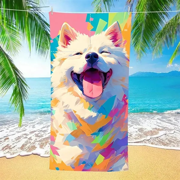 2 in 1 Foldable Microfiber Beach Towel Backpack