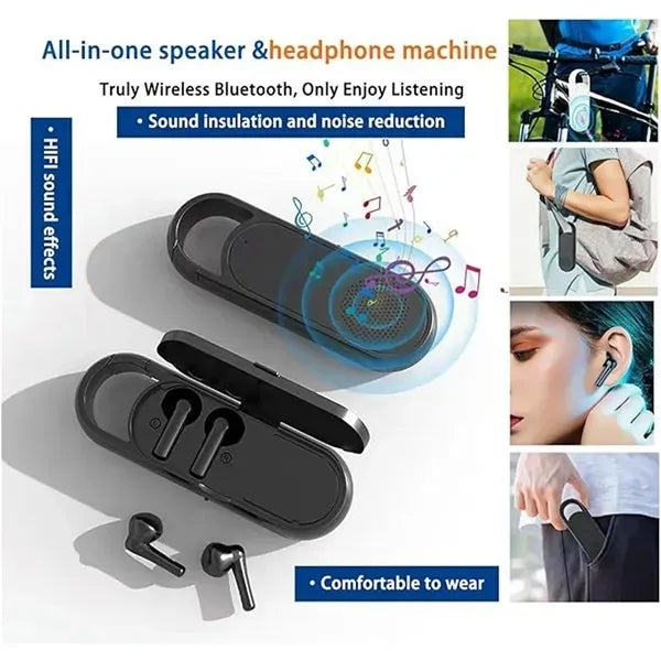 Portable Bluetooth Speaker TWS Headphones 2 in 1