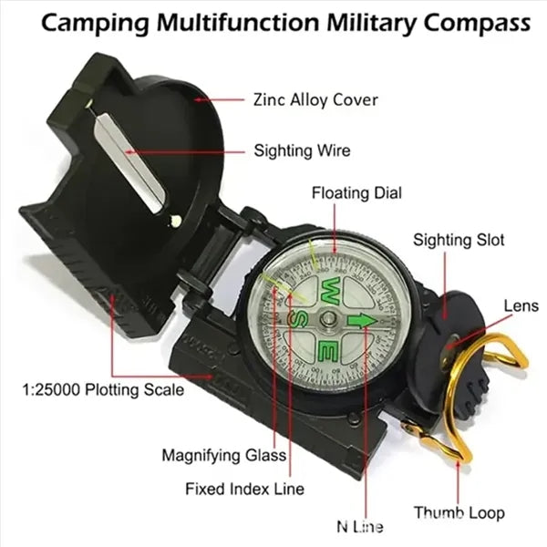 Survival Compass with Inclinometer
