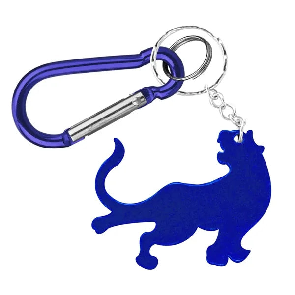 Tiger Shape Bottle Opener Key Chain with Carabiner