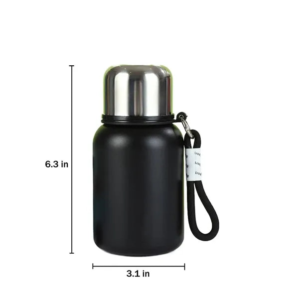 16oz Portable Stainless Steel Insulated Bottle w/ Strap