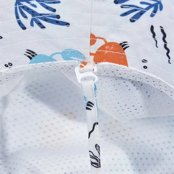 Kids Sun Protection Beach Hat w/ Wide Brim