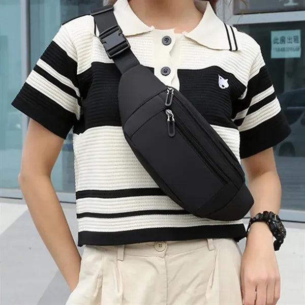 Waterproof Solid Color Chest Bag Outdoor Shoulder