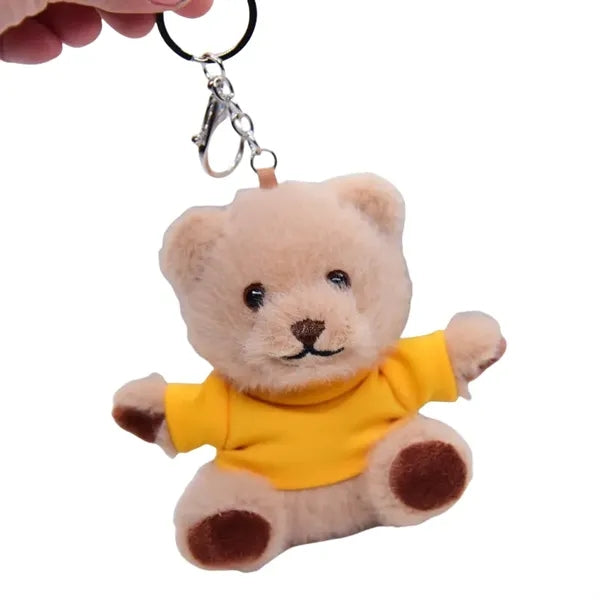 Mini Plush Bear Keychain Cute Soft Gift for All Ages