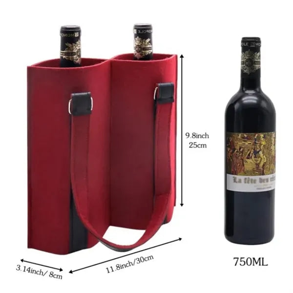 Felt Wine Carrier Tote Bag With Handle For Party Favors