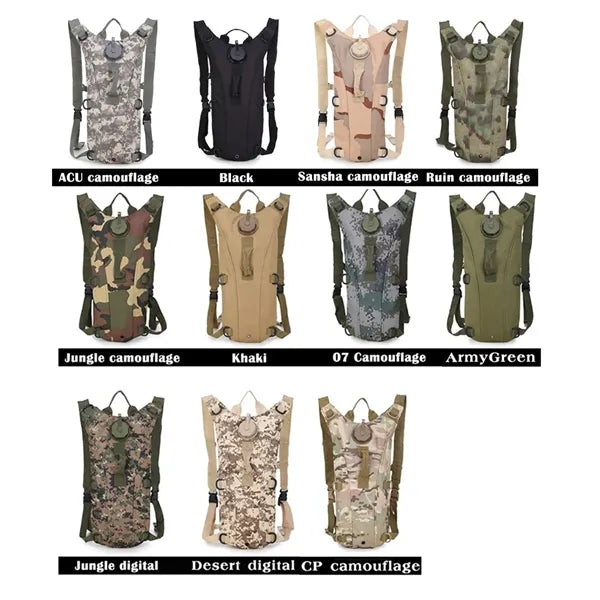 Tactical Hydration Pack with 3L Water Bladder