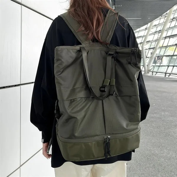 Tote Bag Waterproof Nylon Multi Pocket Shoulder