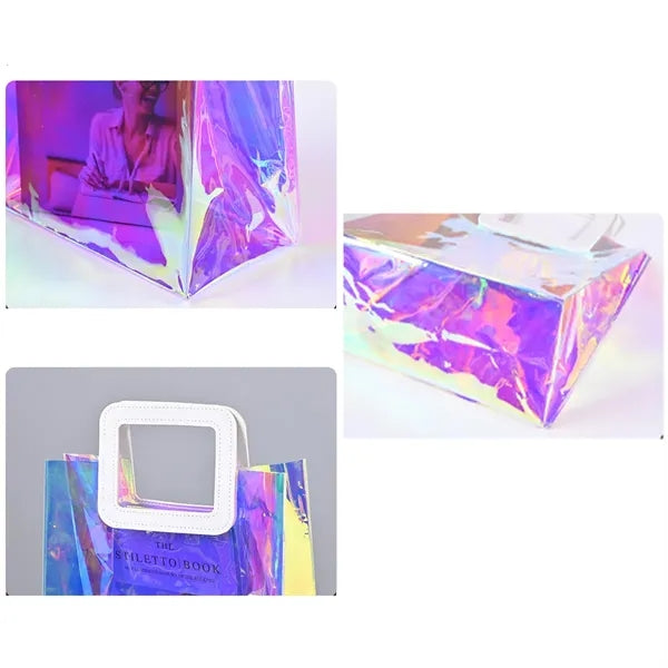 Rainbow Holographic Transparent PVC Tote Bag