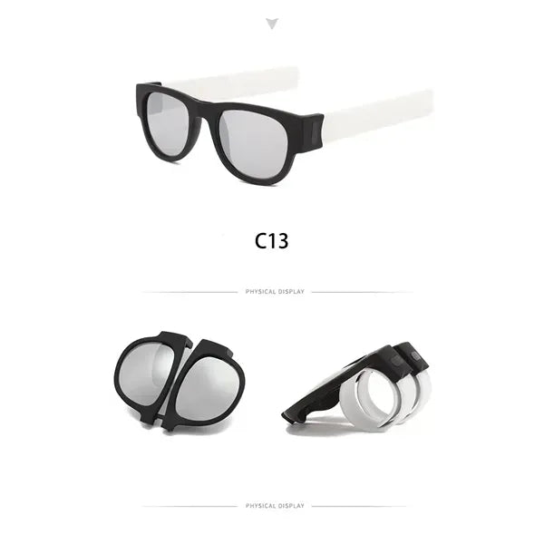 Silicone Foldable Slap Bracelet Sunglasses