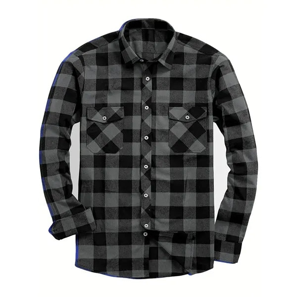 Long Sleeve Plaid Flannel Casual Shirts