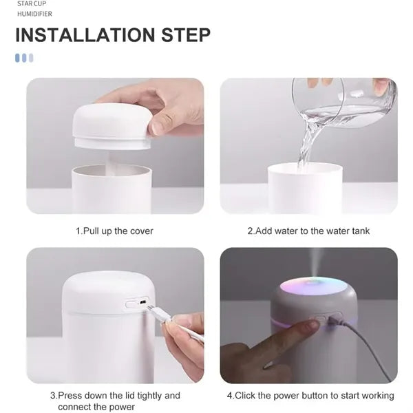 Portable Mini Colorful Cool Air Humidifier