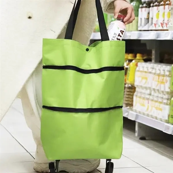 Foldable Trolley Shopping Bag with Wheels and Handles