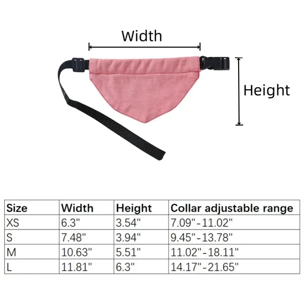 Adjustable Pet Triangle Bibs Bandannas Dogs Scarf