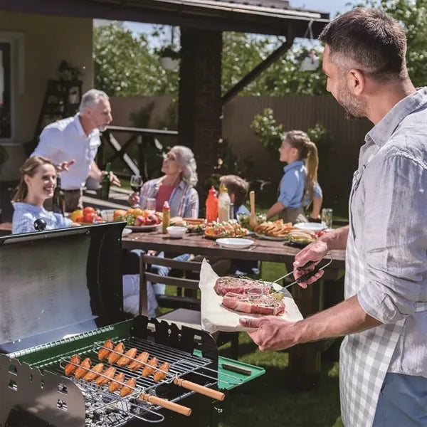 Wing Rails With Wooden Handle For Grilling Chicken
