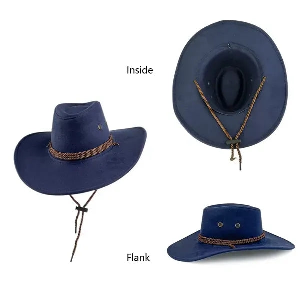 Western Wide Brim Suede Cowboy Hats