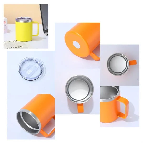 12OZ Insulated Coffee Mug with Lid And Handle