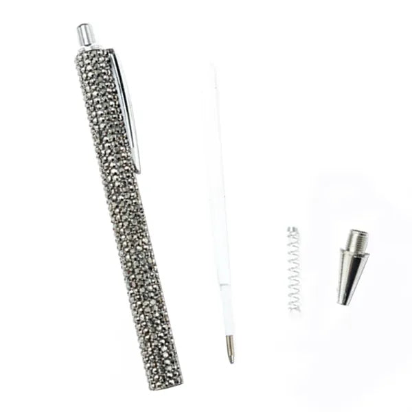 Metal Ballpoint Pen w/Crystal