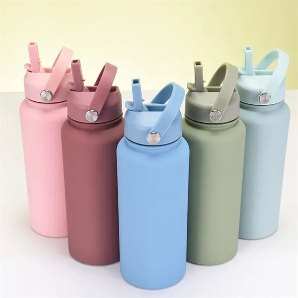 34 oz Insulated Stainless Steel Tumbler with Straw