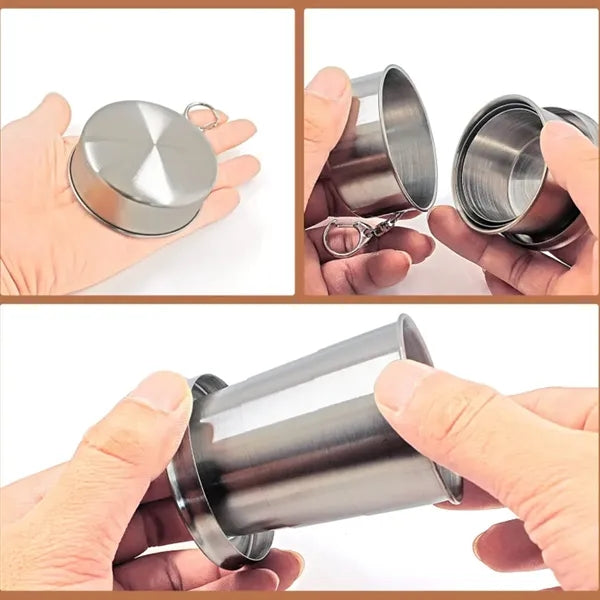 8.45oz Collapsible Travel Cup With Keychain