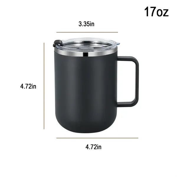 Stainless Steel Coffee Mug With Lid 14 OZ