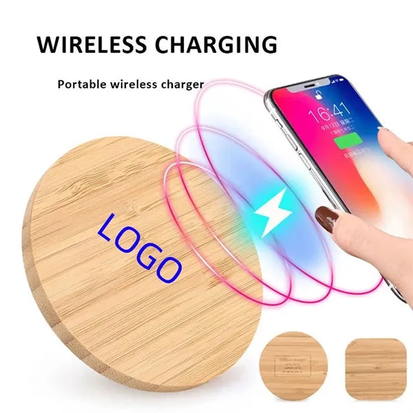 Eco-Friendly Bamboo Qi Wireless Fast Charger Pad
