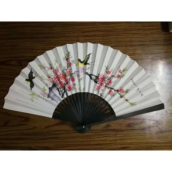 Folding Paper Hand Bamboo Fans for Wedding and Party Favors