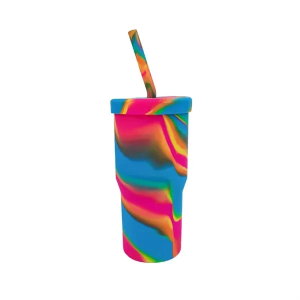 Silicone 32oz Straw Tumbler