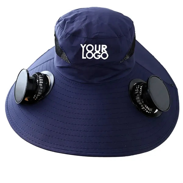 Usb Charging Fisherman Sun Hat with Solar Cooling Fan