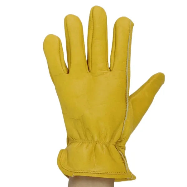 Yellow Cowhide Leather Work Gloves