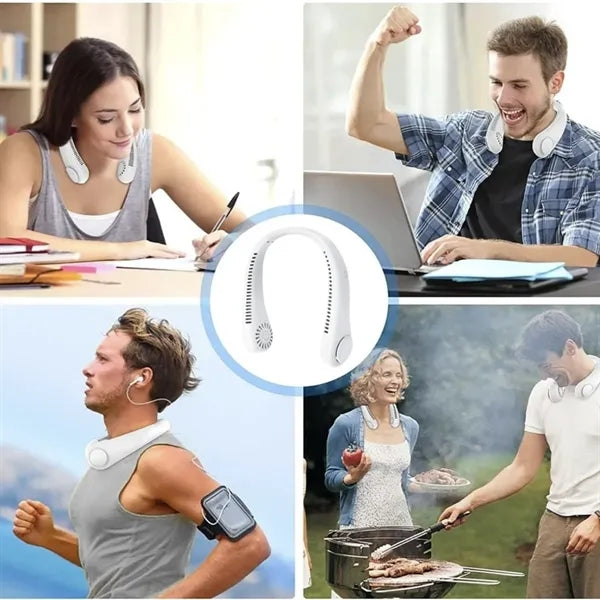 1800mAh Bladeless Neck Fan with 3 Speeds